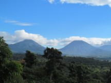 Another view of a couple of the volcanoes in El Salvador.