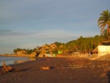 View of beach near El Zunzai, El Salvador