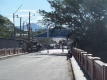 In El Salvador about to cross the border into Honduras