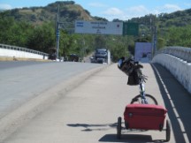 Ted’s bike entering Nicaragua from Honduras