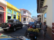 Man selling bananas on the streets of Leon, Nicaragua