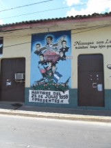 Mural in Leon, Nicaragua. Might be in memory of Contra war.