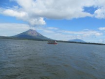 Boat leaving Ometepe Island, Nicaragua, from boat Ted was on