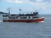 Boat leaving Ometepe Island, Nicaragua, from boat Ted was on