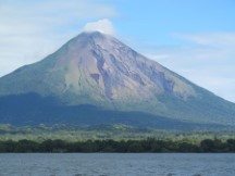 Volcano Concepcion on Ometepe island from boat Ted is on in Lake Nicaragua