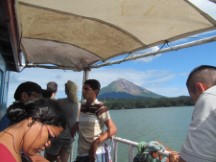 Volcano Concepcion on Ometepe island from boat Ted is on in Lake Nicaragua