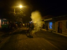 Fireworks being set off in Moyogalua, Nicaragua