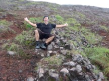 Ted resting on the way down Volcano Concepcion on Ometepe Island, Nicaragua
