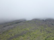 View looking up Volcano Concepcion on Ometepe Island, Nicaragua.  Cloudy day, what a bummer!