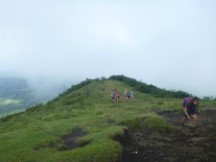 People coming up Volcano Concepcion on Ometepe Island, Nicaragua.