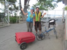 A lady Ted met as he was leaving Ometepe Island, Nicaragua. She had biked from Northern Alaska to Ometepe Island and was planning on continuing to Tierra Del Fuego of the southern tip of South America.