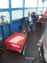 Ted’s bike on boat leaving Ometepe Island, Nicaragua.