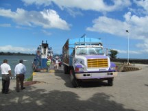 Truck unloading from boat from Ometepe Island, Nicaragua.