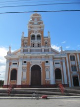 Ted’s bike in front of church in Granada, Nicaragua