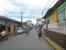 Street near market in Granada, Nicaragua.