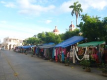 Souvenir stands near main square in Granada, Nicaragua