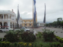 The cannon pointed at Catholic Church in Granada, Nicaragua.