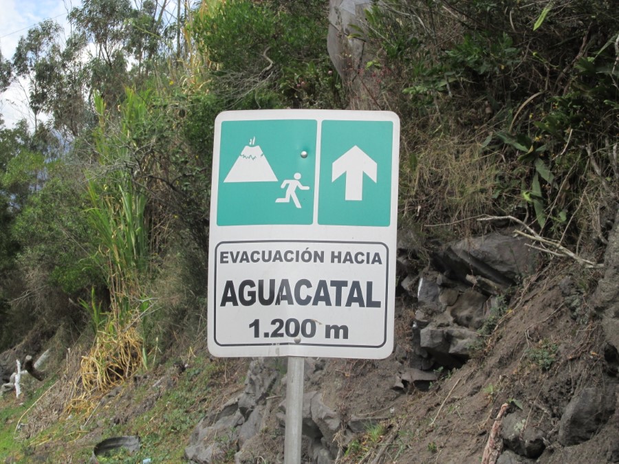 Volcano evacuation route, I don&rsquo;t think I could outrun an active volcano!