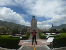 Ted at the equator in Ecuador.