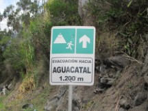 Volcano evacuation route.