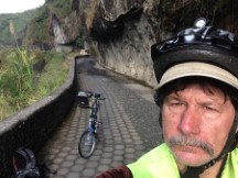 Bike route near highway from Banos, Ecuador to Puyo, Ecuador