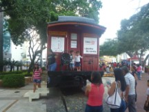 Train at Malecon 2000 in Guayaquil, Ecuador.