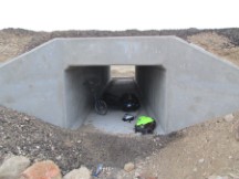 Ted slept in this covert under the highway in the desert between Piura, Peru and Chiclayo, Peru.