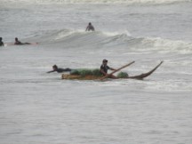 Person fishing near the beach of Huanchaco, Peru.