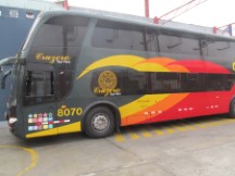 The bus Ted took from Trujillo, Peru to Lima, Peru.