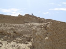 Ruins located at the archeological site Pachacamac south of Lima, Peru.