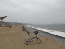 Ted’s bike near the beach area in the Mariflower district of Lima, Peru.
