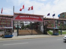 Indian Market in Mariflower district of Lima, Peru.