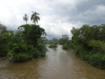 The river that feeds Iguazu falls in Argentina.