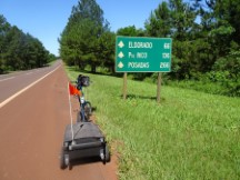 Nice part of Argentina Highway.  The highway does not normally have such a nice shoulder.