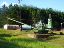 Historic Steam engine crane in Argentina.
