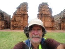 Ted at ruins of Jesuitical Ruins Park in San Ignacio, Argentina.