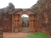 Ruins at Jesuitical Ruins Park in San Ignacio, Argentina.