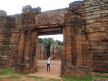 Ruins at Jesuitical Ruins Park in San Ignacio, Argentina.