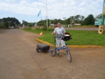 Man with Ted’s bike in Gobernador Ingeniero, Argentina.