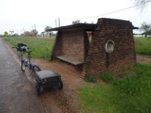 Bus stop in Uruguay.