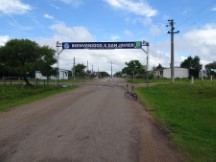 Ted’s bike as he entered San Javier, Uruguay.