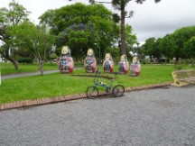 Russian dolls at park in San Javier, Uruguay.