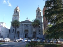 Church on main square of Mercedes, Uruguay.