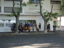People playing drums in Colonia, Uruguay.