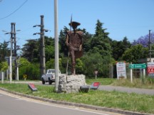 Entering a small town between Dolores and Carmelo in Uruguay.