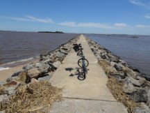 Ted’s bike on Uruguay river brakeway near Carmelo, Uruguay.