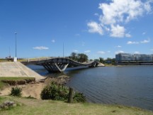 Bridge used to enter La Barra, Uruguay.