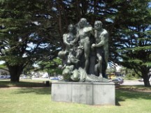 Statue in front of Palacio Legislativo building in Montevideo, Uruguay.