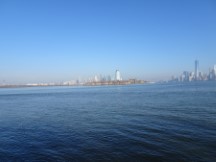 New York City and New Jersy skylines.