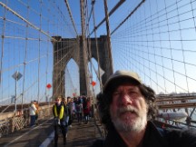 Ted on the Brooklyn Bridge in New York City.